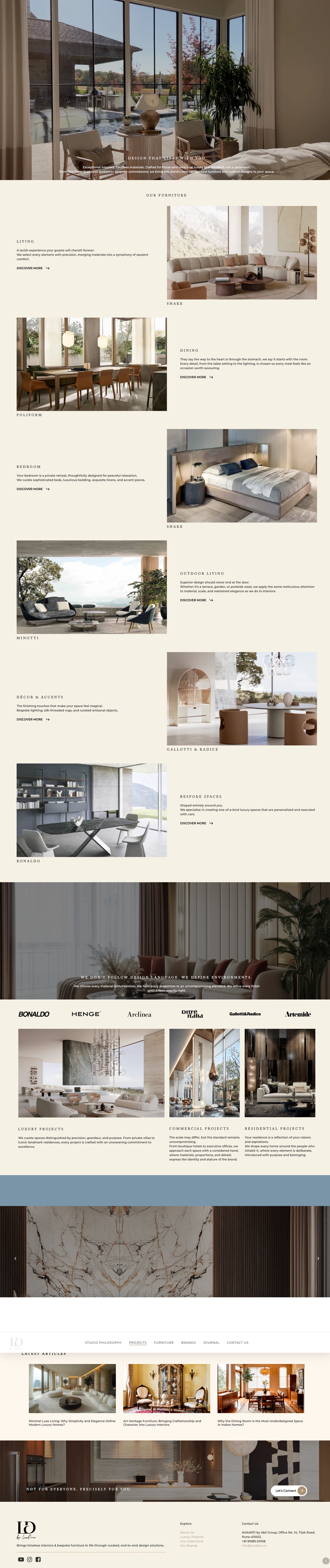LuxDeco furniture page